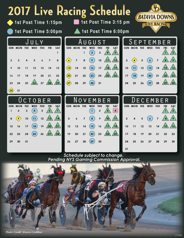 Live Racing Schedule Horse & Thoroughbred Batavia Downs Gaming